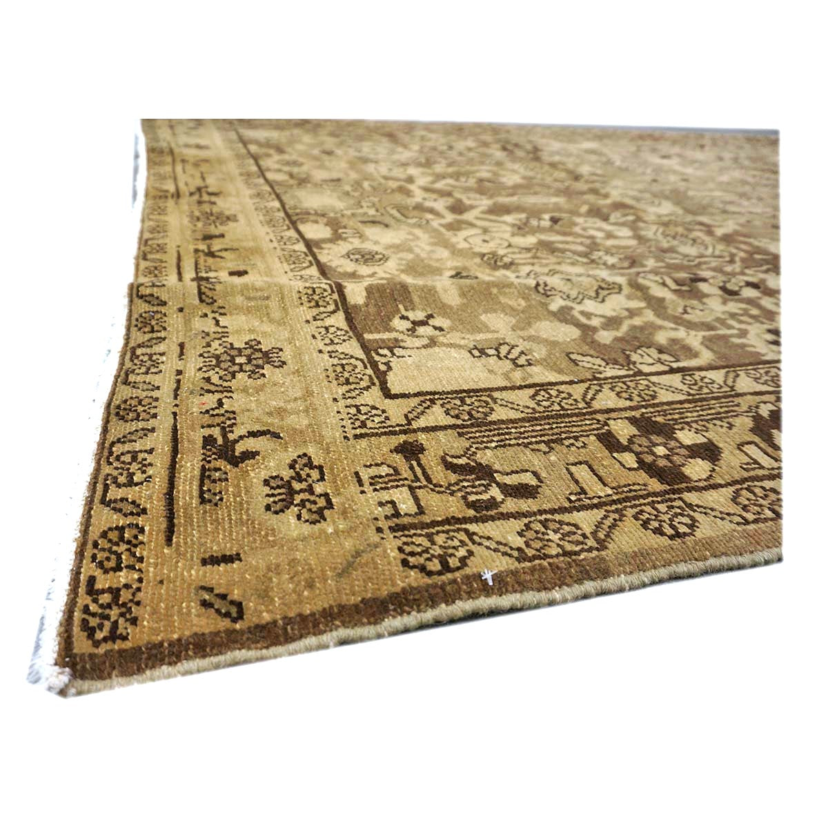 Antique Persian Malayer Wool 5x10 Ivory, Taupe & Black Handmade Gallery Rug #1140703