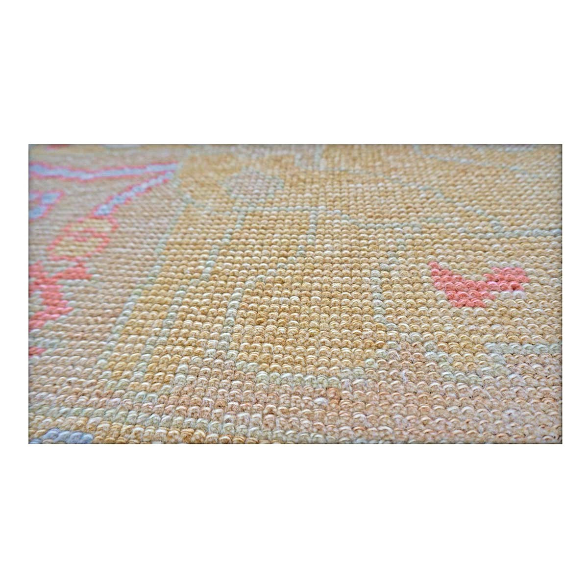 21st Century Turkish Oushak Wool 9x11 Ivory, Yellow, & Rust Handmade Area Rug #1143837