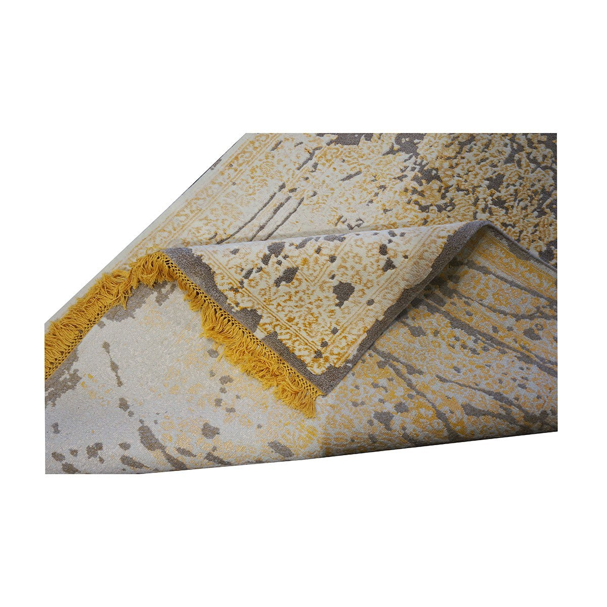 Nepalese Modern Wool & Silk 4X6 Yellow Area Rug #1143785 image 3