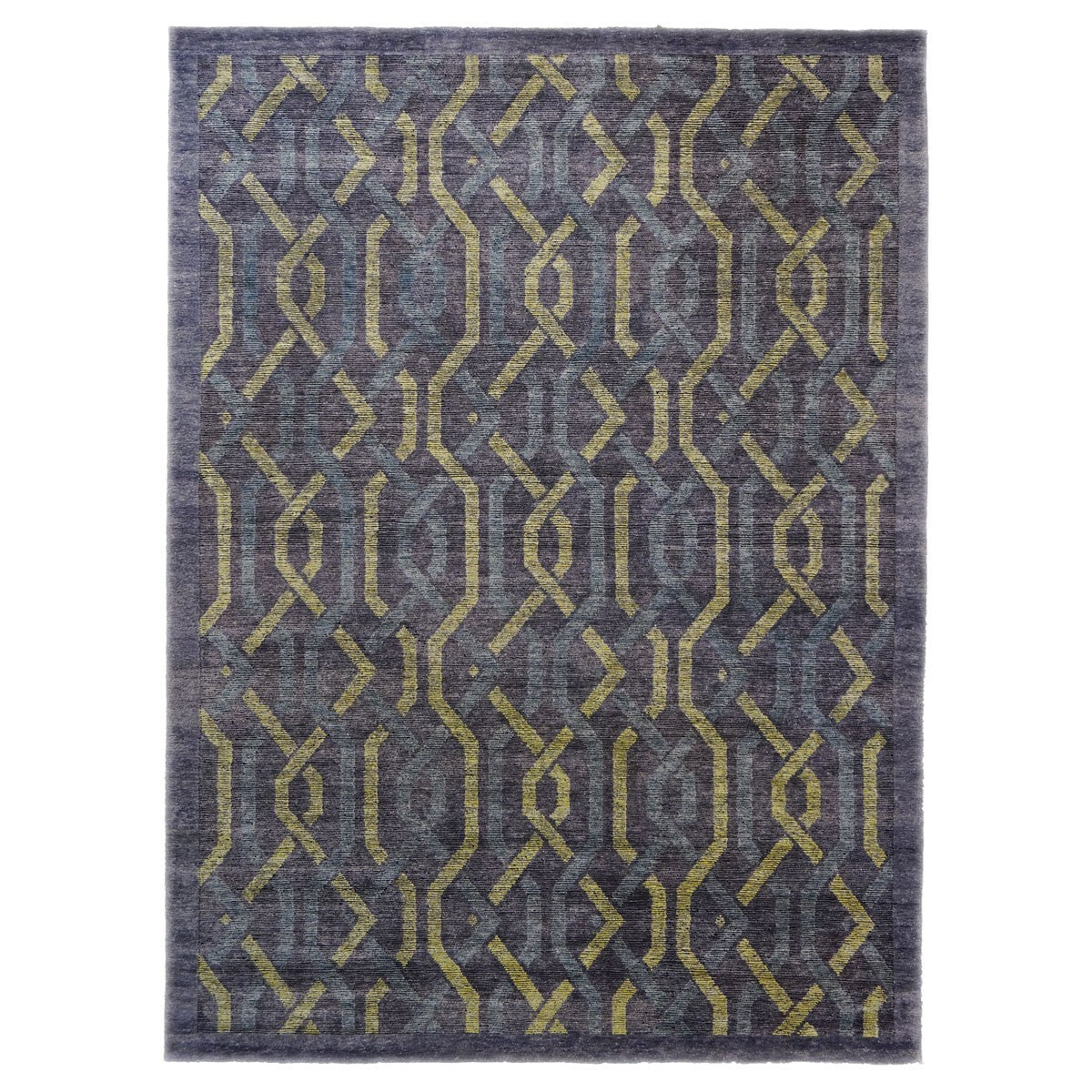 Nepalese Modern Wool & Silk 9X12 Purple Area Rug #1143862 image 0