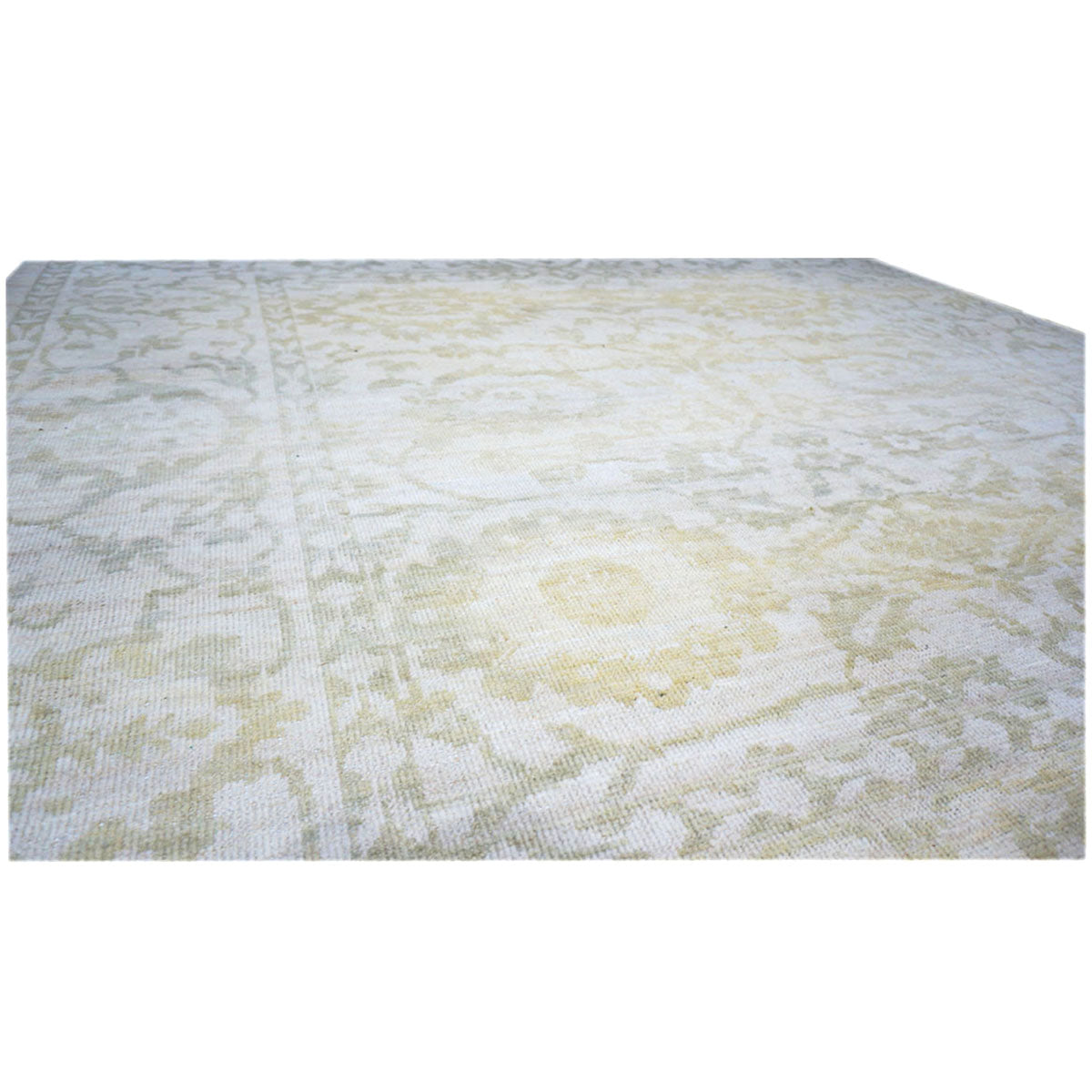 Persian Sultanabad 6x6 Square Ivory & Green Handmade Area Rug #1143466 image 3