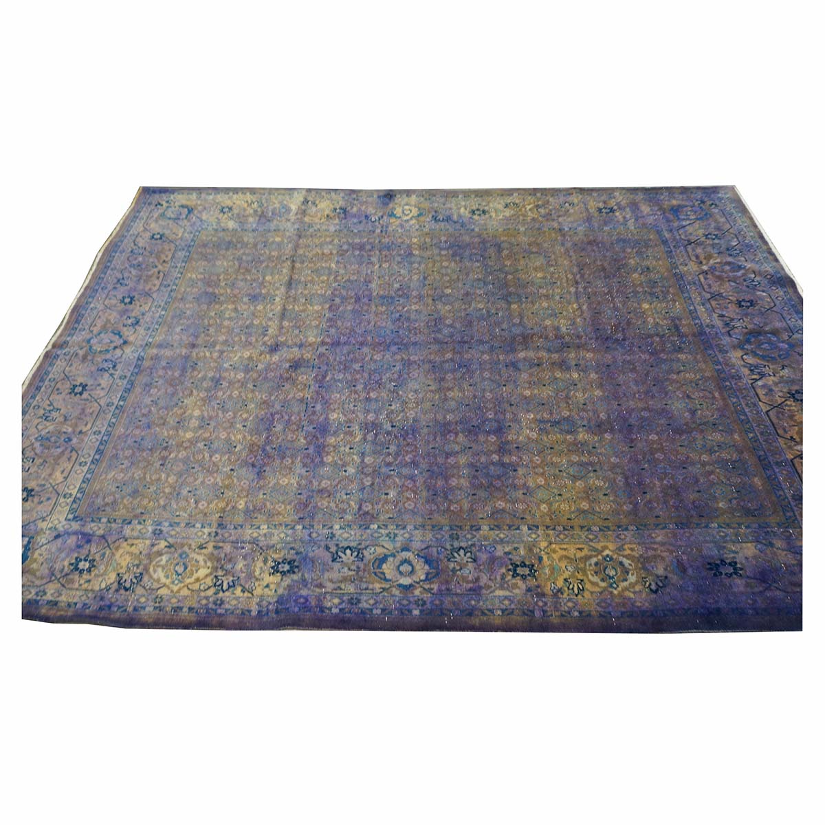 Vintage Persian Mahal Modern Overdye 7x10 Purple Handmade Area Rug #9902744 image 4