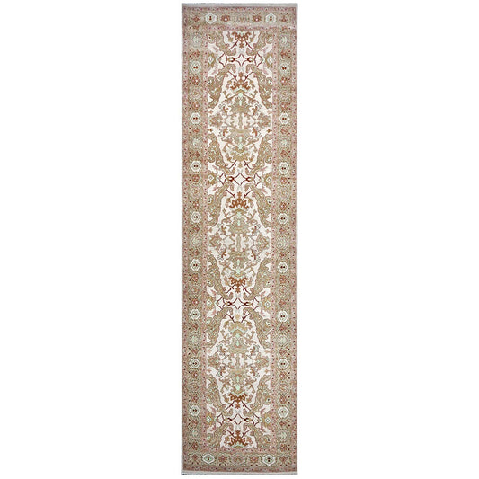 Persian Sultanabad 4x17 Light Khaki & Ivory Hall Runner #1143260 image 0