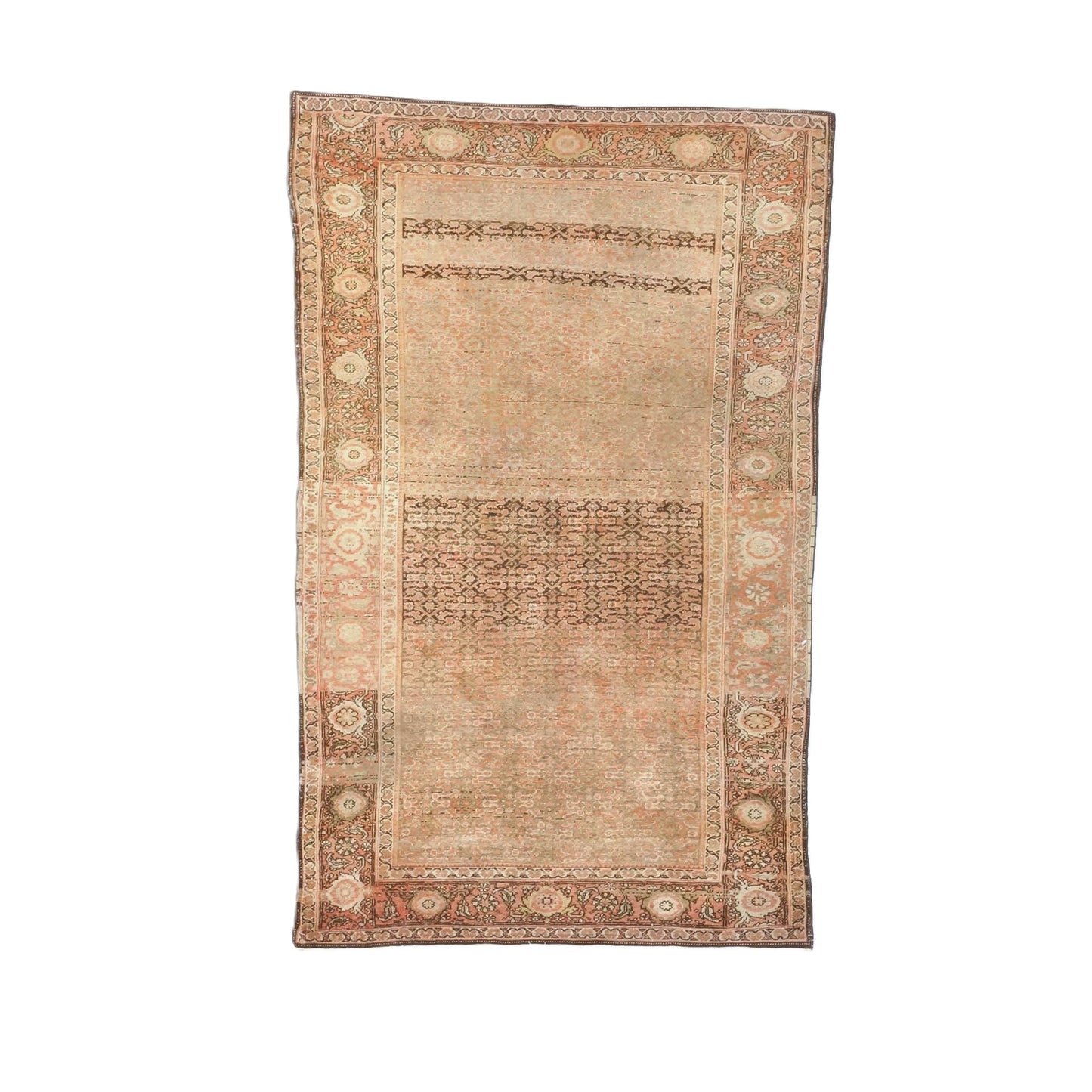 Persian Malayer Wool 3x5 Taupe, Rose & Ivory Handmade Area Rug #1140027
