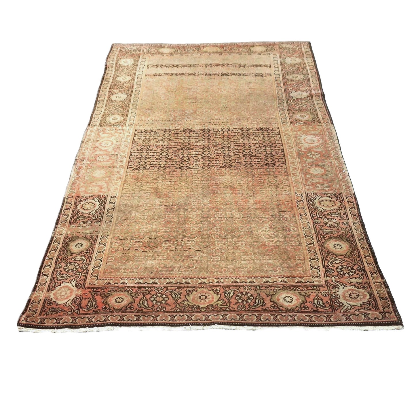 Persian Malayer Wool 3x5 Taupe, Rose & Ivory Handmade Area Rug #1140027