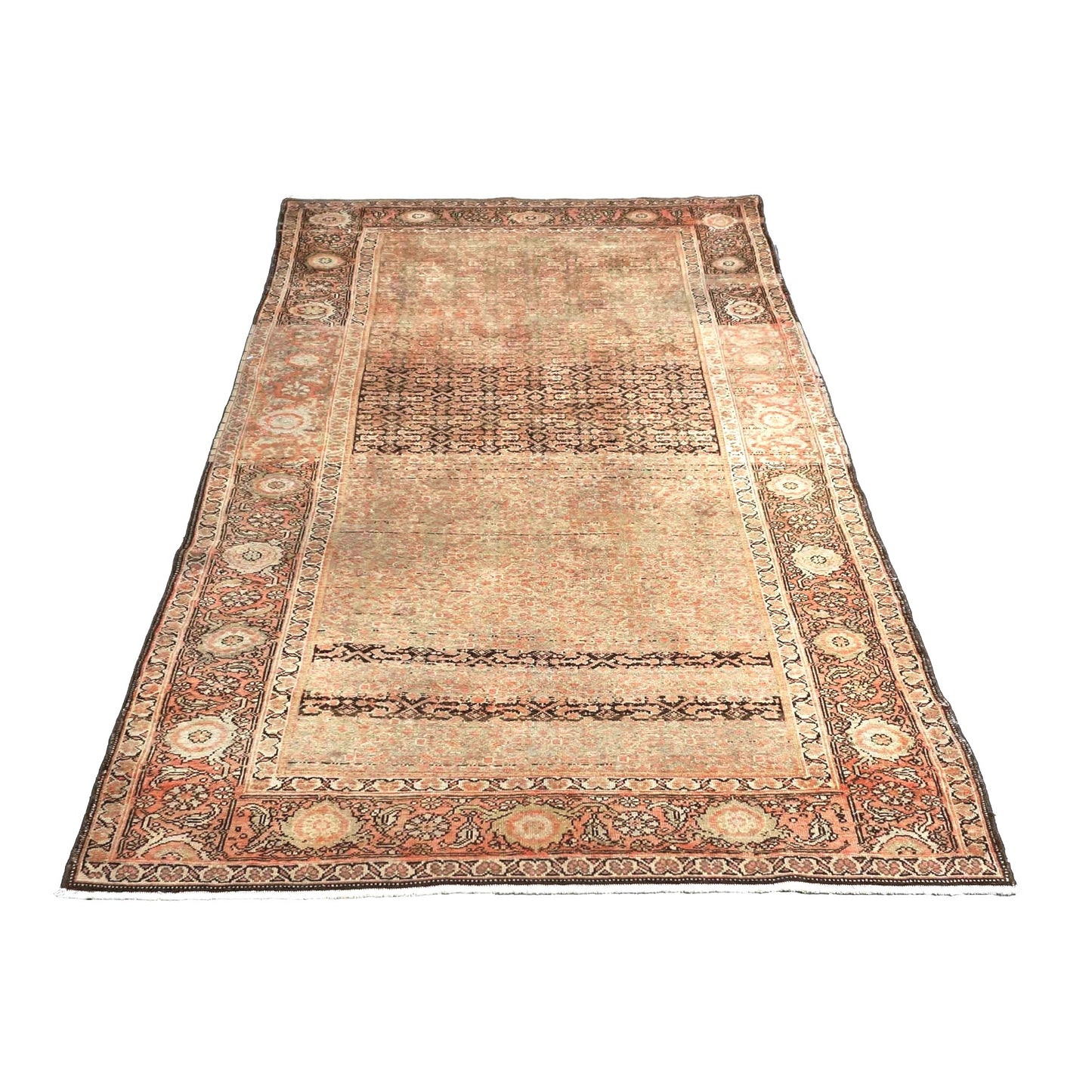 Persian Malayer Wool 3x5 Taupe, Rose & Ivory Handmade Area Rug #1140027