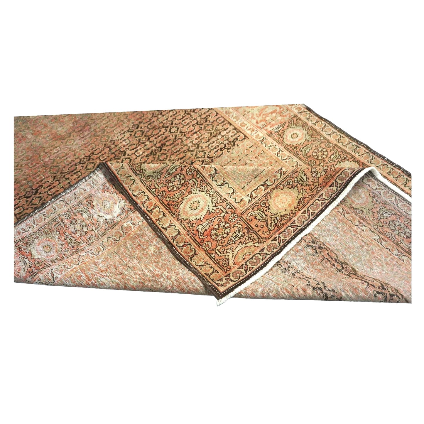 Persian Malayer Wool 3x5 Taupe, Rose & Ivory Handmade Area Rug #1140027