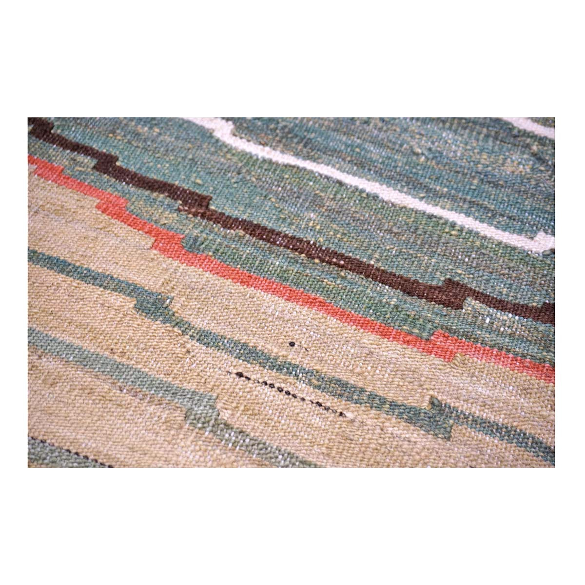 Persian Safari Kilim Wool 7x9 Multicolor Striped Handmade Area Rug # 1140045