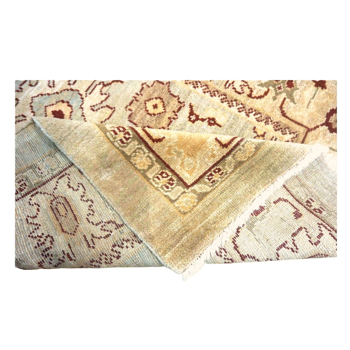 Persian Sultanabad Wool 4 x 5 Beige, Ivory & Red Handmade Area Rug #1140054