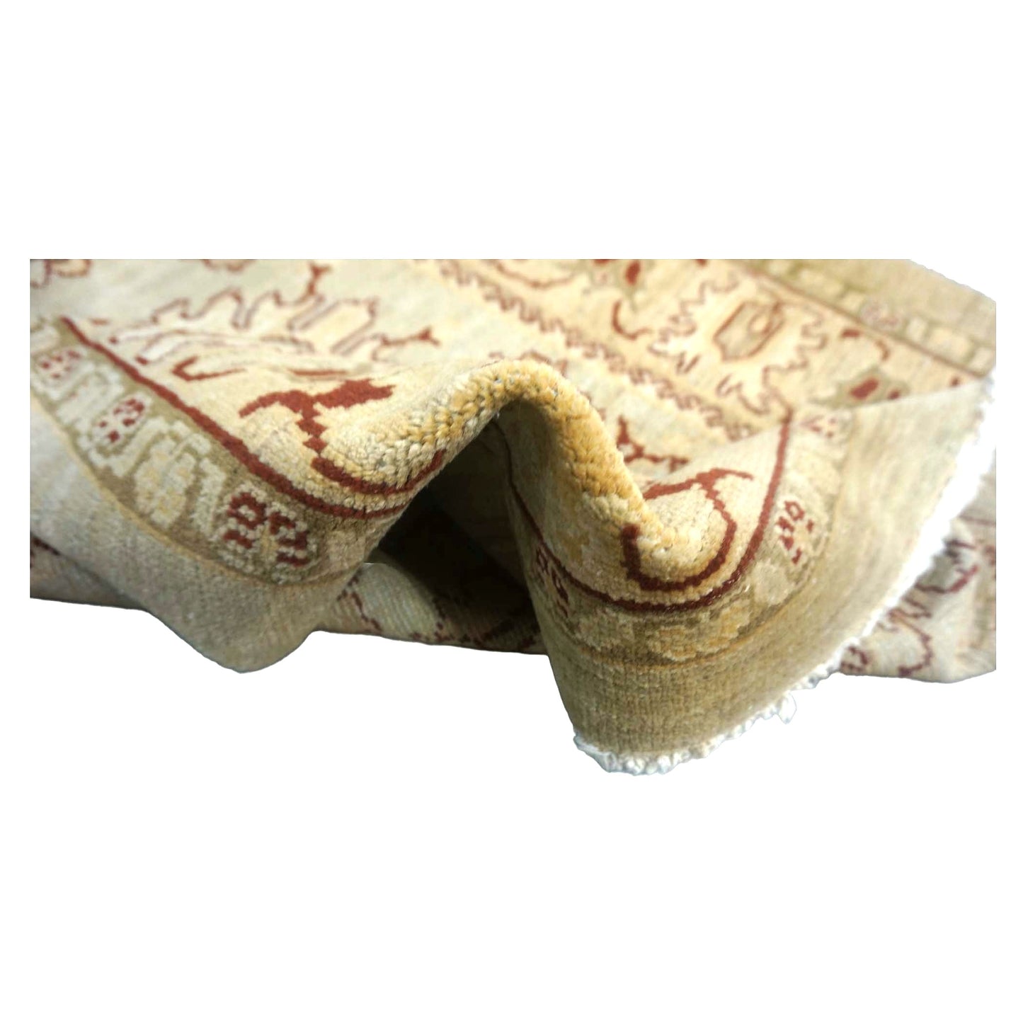 Persian Sultanabad Wool 4 x 5 Beige, Ivory & Red Handmade Area Rug #1140054