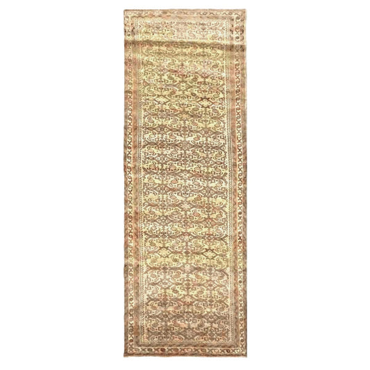 Persian Malayer Wool 2x8 Ivory & Taupe Handmade Runner Rug #1140270