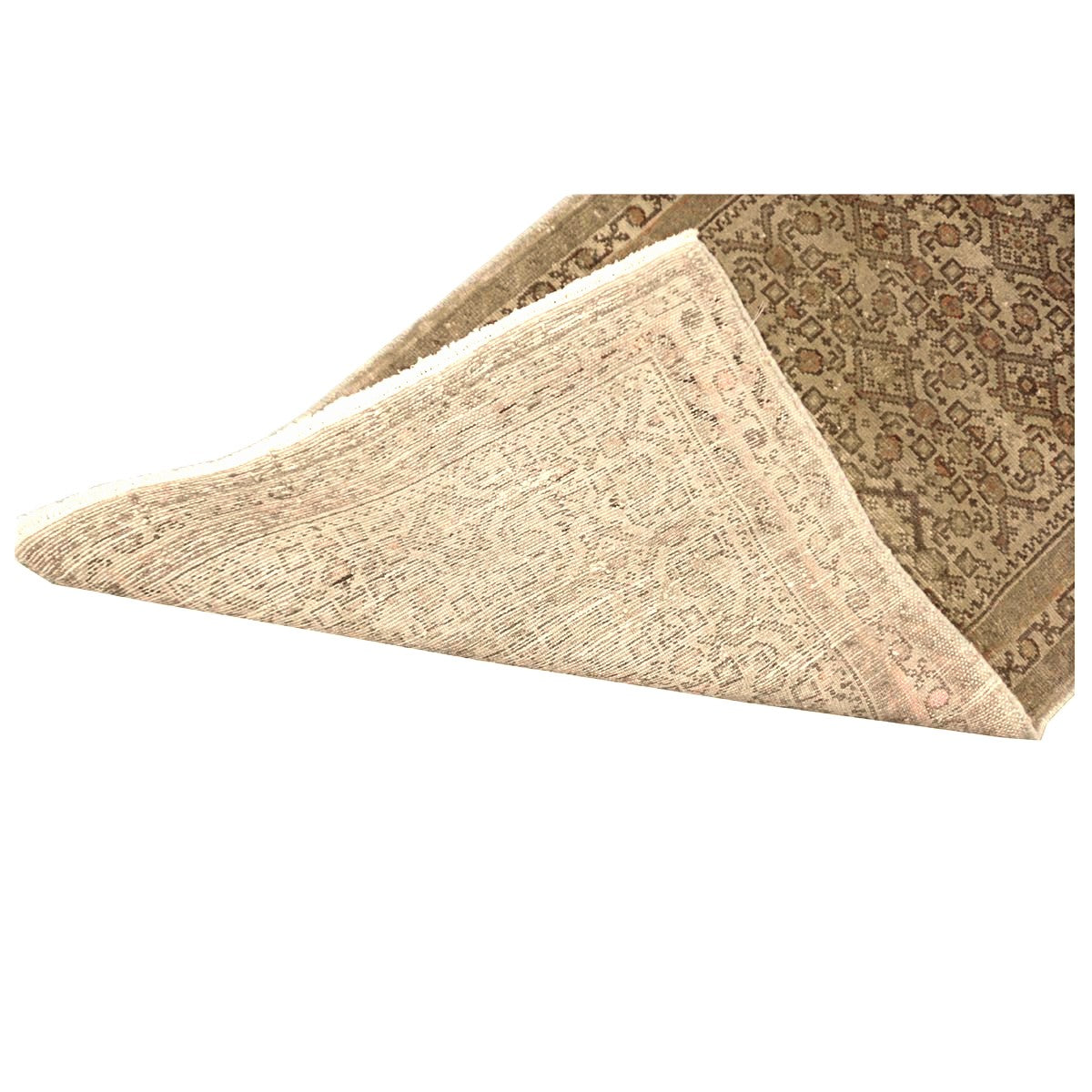 Persian Malayer Wool 2x8 Ivory & Taupe Handmade Runner Rug #1140270