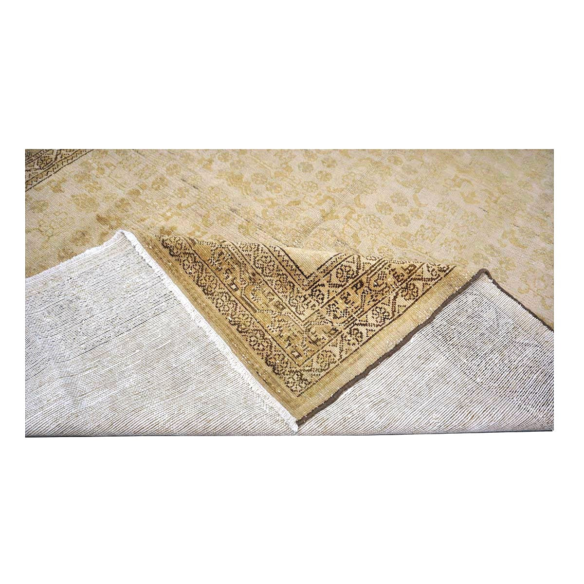 Antique Persian Malayer Wool 5x9 Gold & Tan Handmade Area Rug #1140559