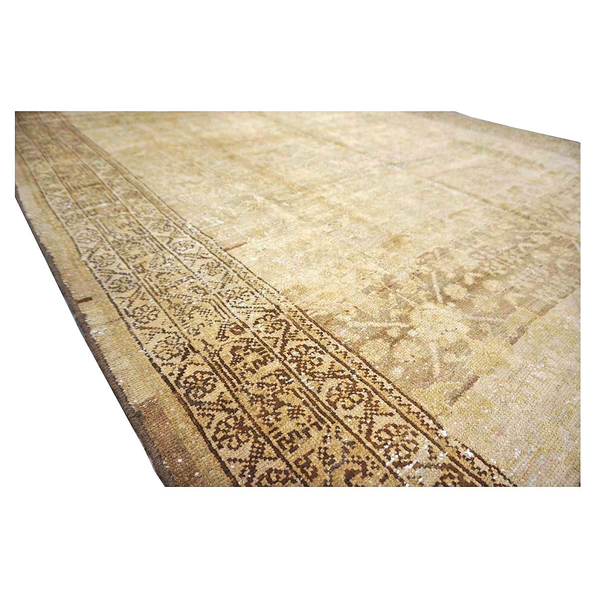 Antique Persian Malayer Wool 5x9 Gold & Tan Handmade Area Rug #1140559