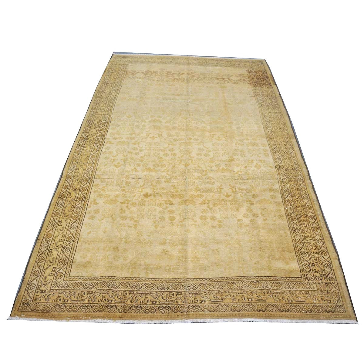 Antique Persian Malayer Wool 5x9 Gold & Tan Handmade Area Rug #1140559