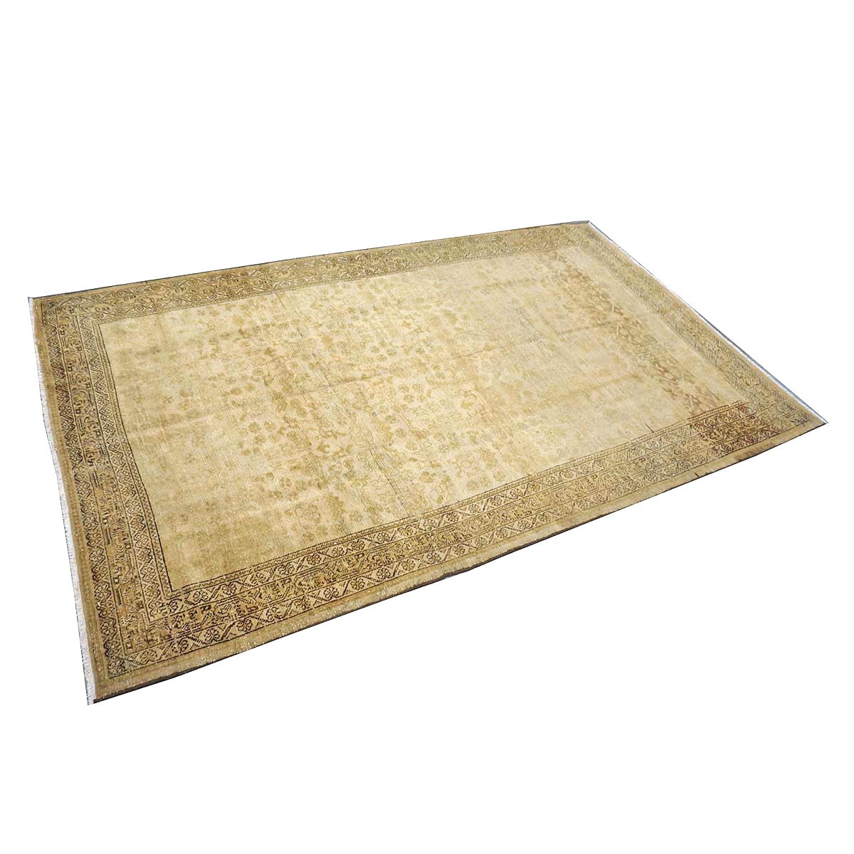 Antique Persian Malayer Wool 5x9 Gold & Tan Handmade Area Rug #1140559