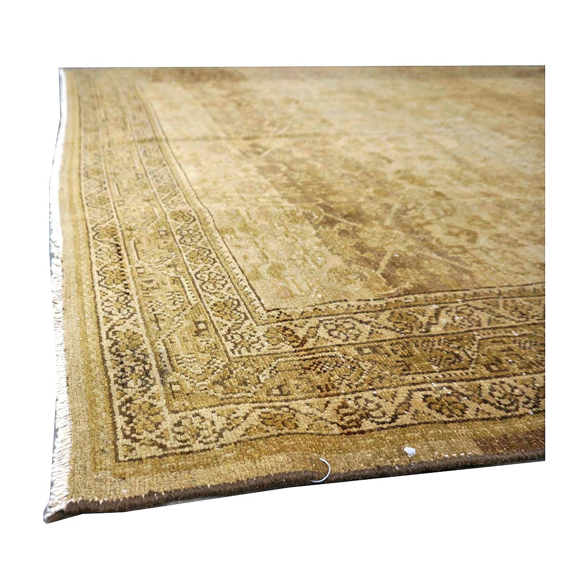 Antique Persian Malayer Wool 5x9 Gold & Tan Handmade Area Rug #1140559