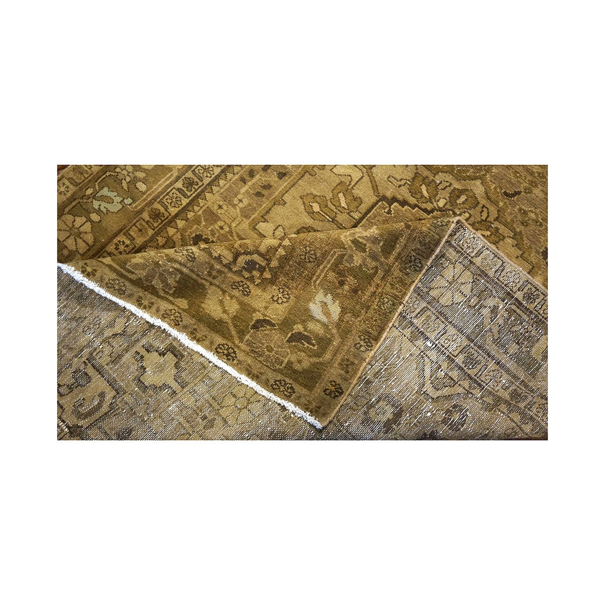 Antique Persian Malayer Wool 5X7 Tan, Brown & Blue Handmade Area Rug #1140660