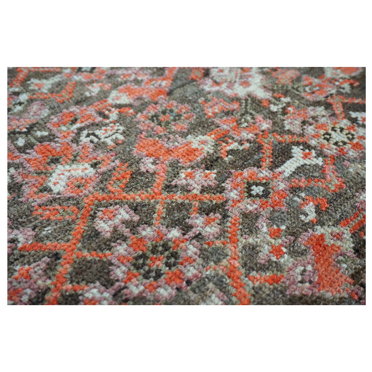 Antique Persian Malayer Wool 6x8 Rust, Ivory & Olive Green Handmade Area Rug #1140781