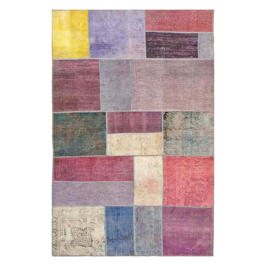 Vintage Turkish Patchwork Kilim Wool 5X7 Multicolor Handmade Area Rug #1141966
