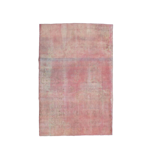 Vintage Persian Ancient Collection Flatweave Wool 6x10 Pink Handmade Area Rug # 1141968