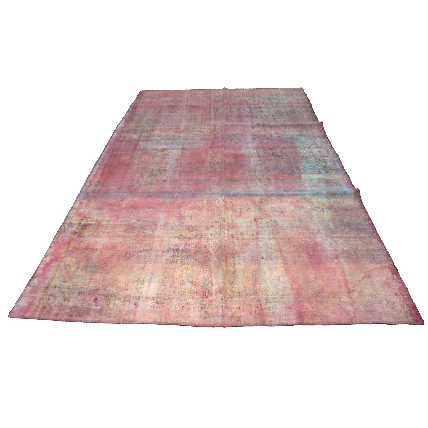 Vintage Persian Ancient Collection Flatweave Wool 6x10 Pink Handmade Area Rug # 1141968