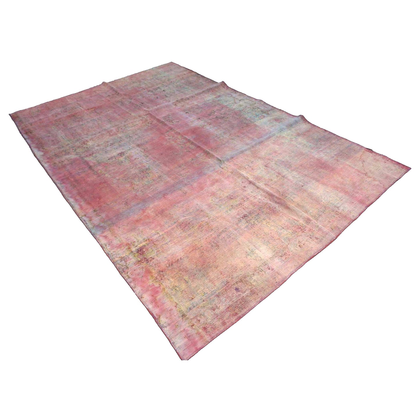 Vintage Persian Ancient Collection Flatweave Wool 6x10 Pink Handmade Area Rug # 1141968