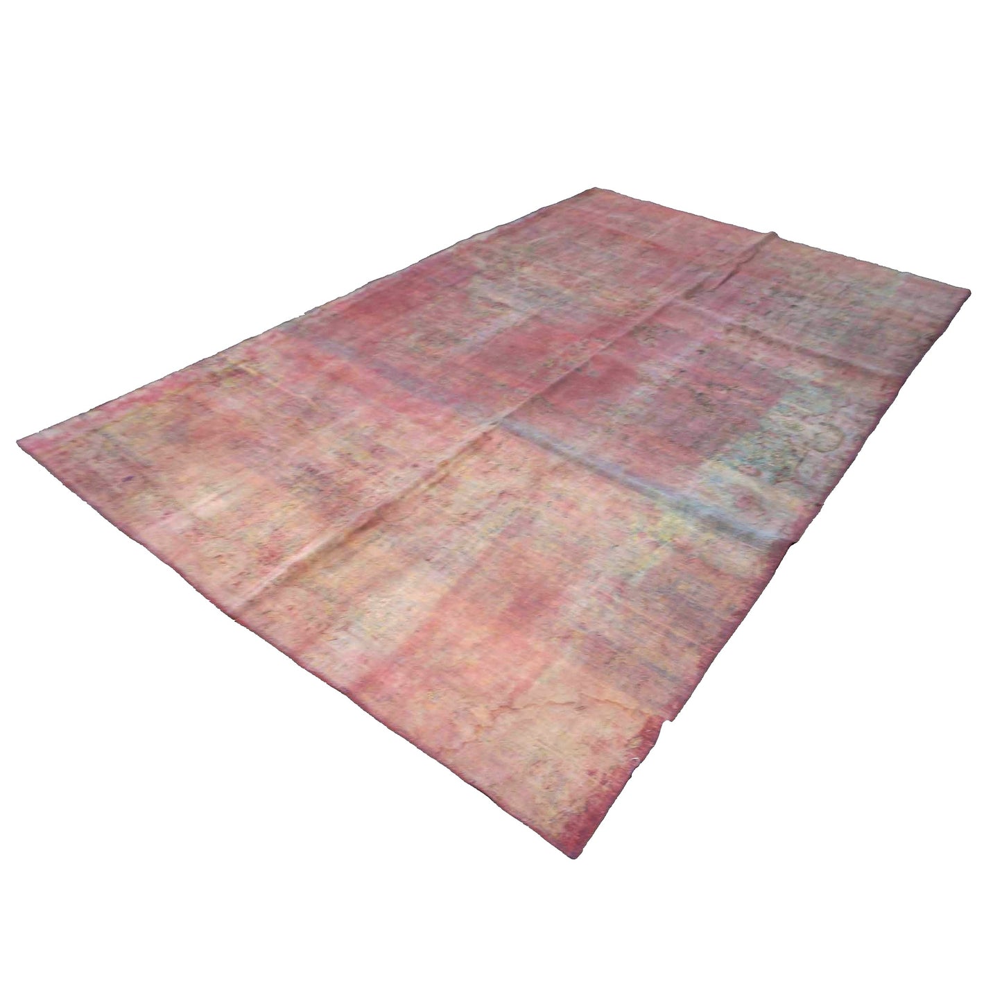 Vintage Persian Ancient Collection Flatweave Wool 6x10 Pink Handmade Area Rug # 1141968