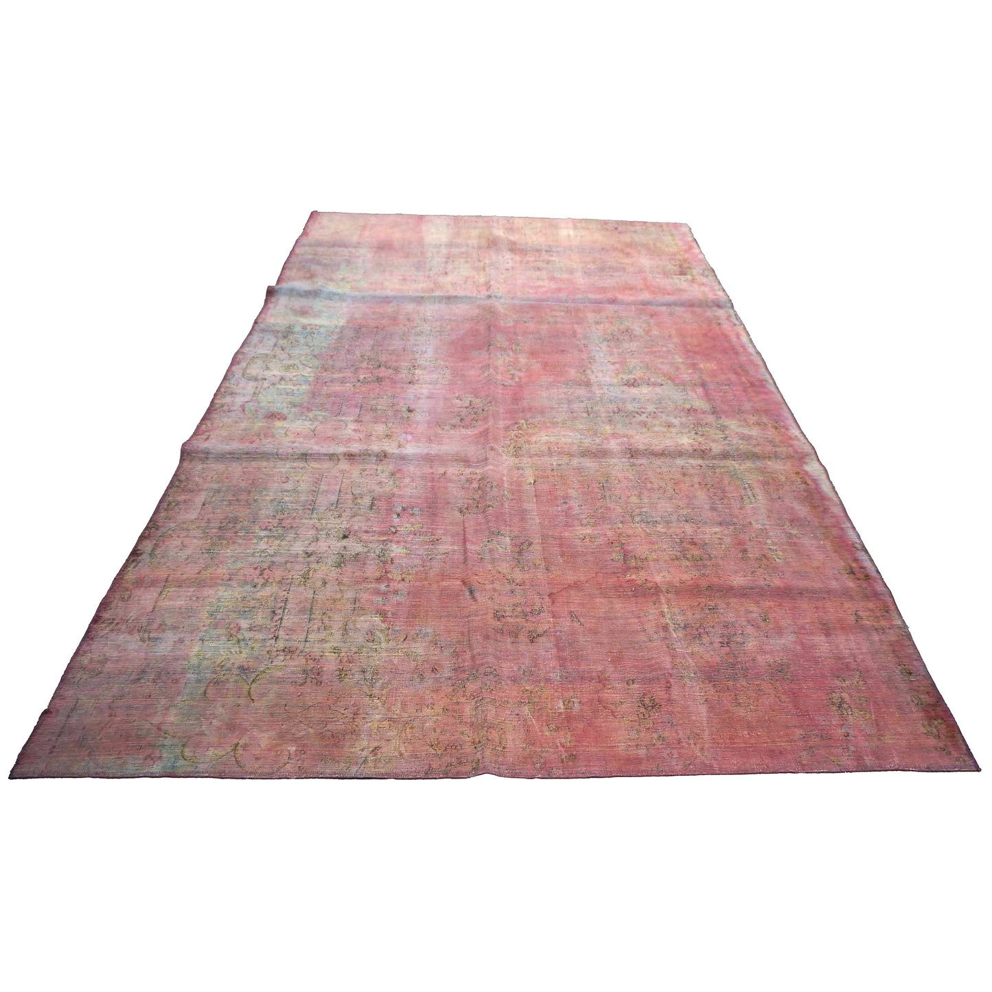 Vintage Persian Ancient Collection Flatweave Wool 6x10 Pink Handmade Area Rug # 1141968
