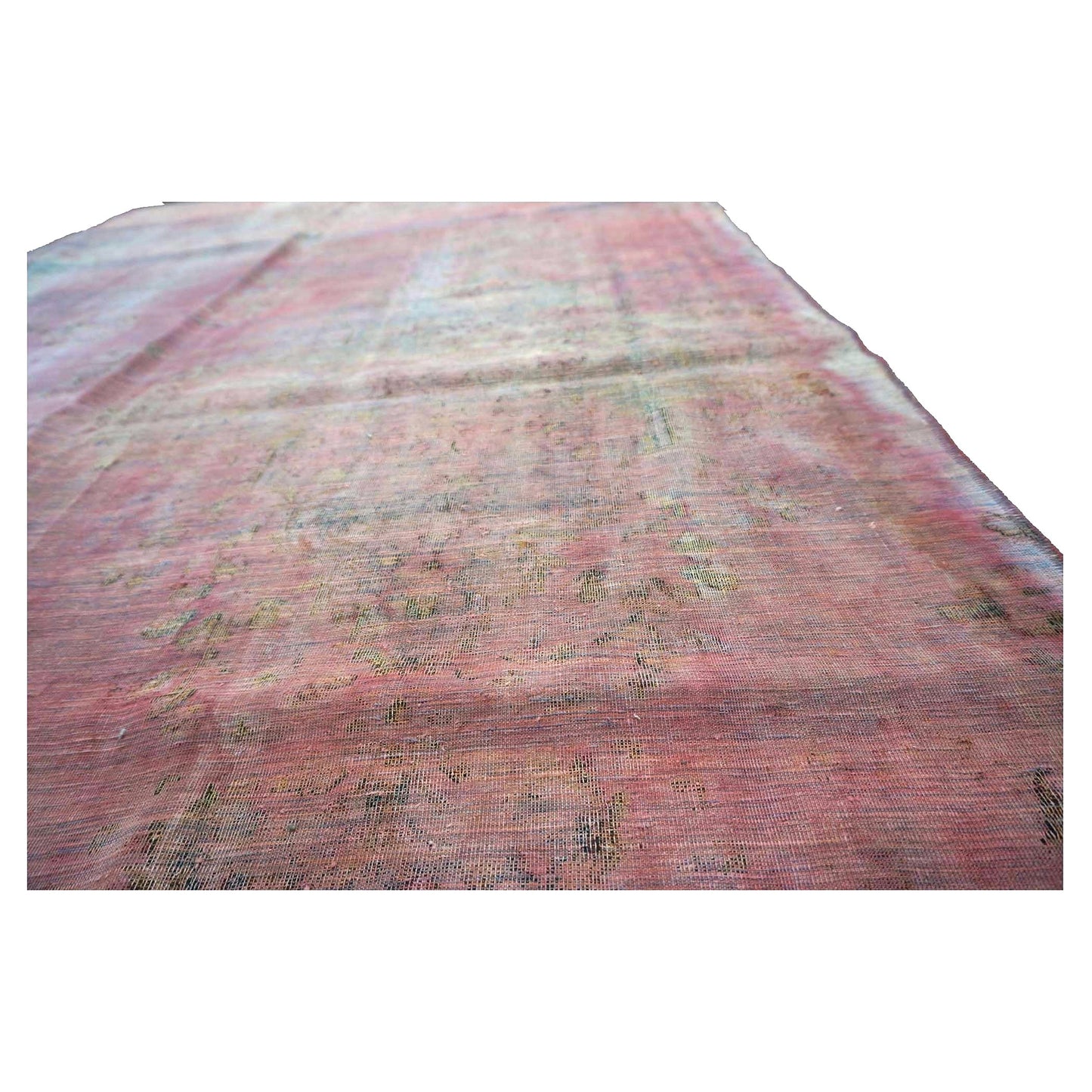 Vintage Persian Ancient Collection Flatweave Wool 6x10 Pink Handmade Area Rug # 1141968