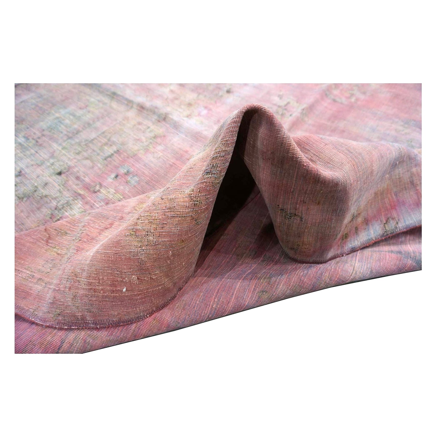 Vintage Persian Ancient Collection Flatweave Wool 6x10 Pink Handmade Area Rug # 1141968