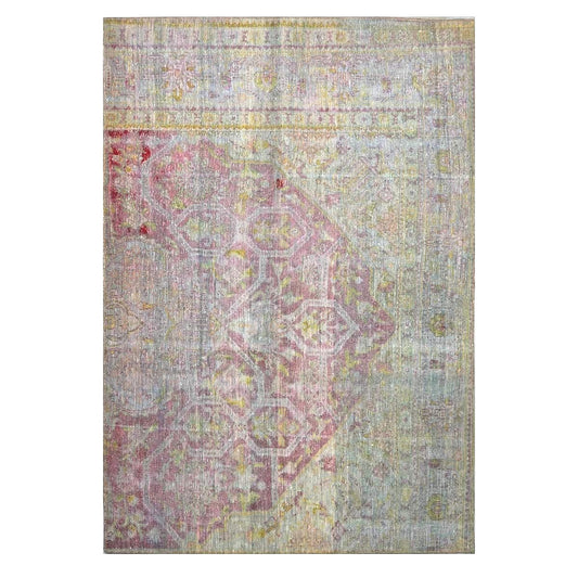 Antique Persian Flatweave Wool 6x8 Red, Gold & Green Handmade Area Rug #1141985