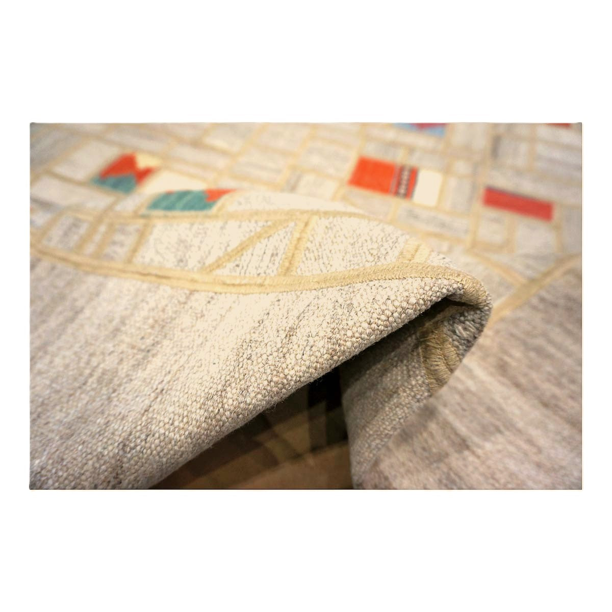 Turkish Retro Kilim Flatweave Wool 9x12 Tan & Multicolored Handmade Area Rug #1142360