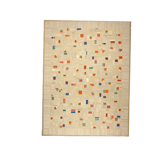Turkish Retro Kilim Flatweave Wool 9x12 Tan & Multicolored Handmade Area Rug #1142360