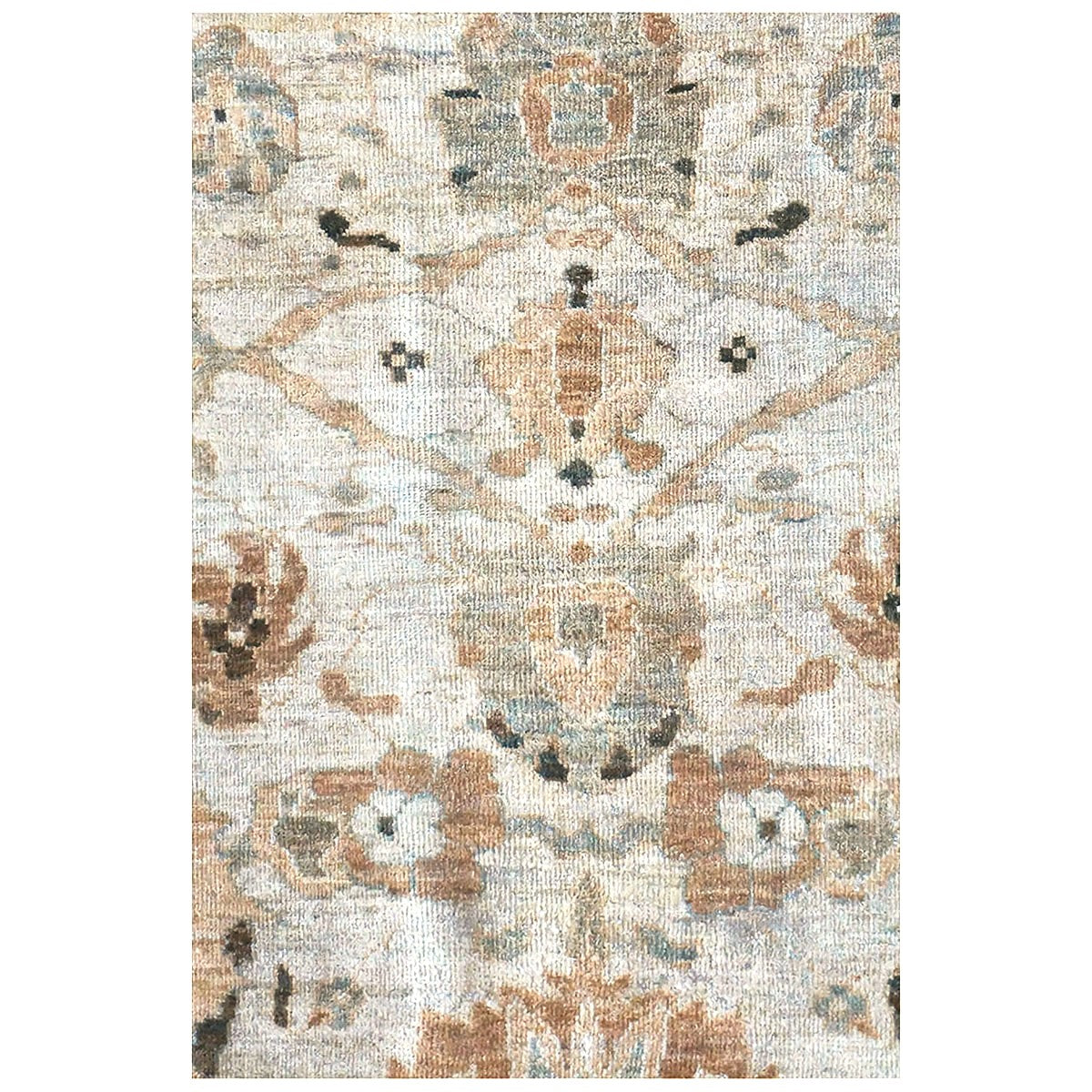 Persian Sultanabad Wool 9x13 Tan, Grey, Taupe & Ivory Handmade Area Rug #1142628