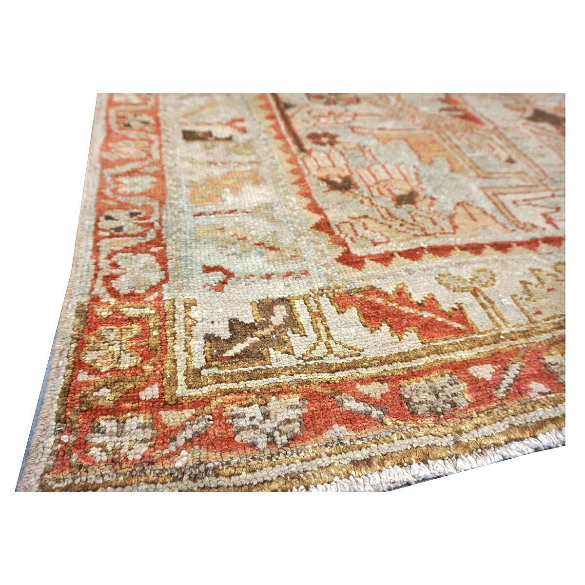 Antique Persian Malayer Wool 5x9 Light Blue & Coral Handmade Area Rug #1142839