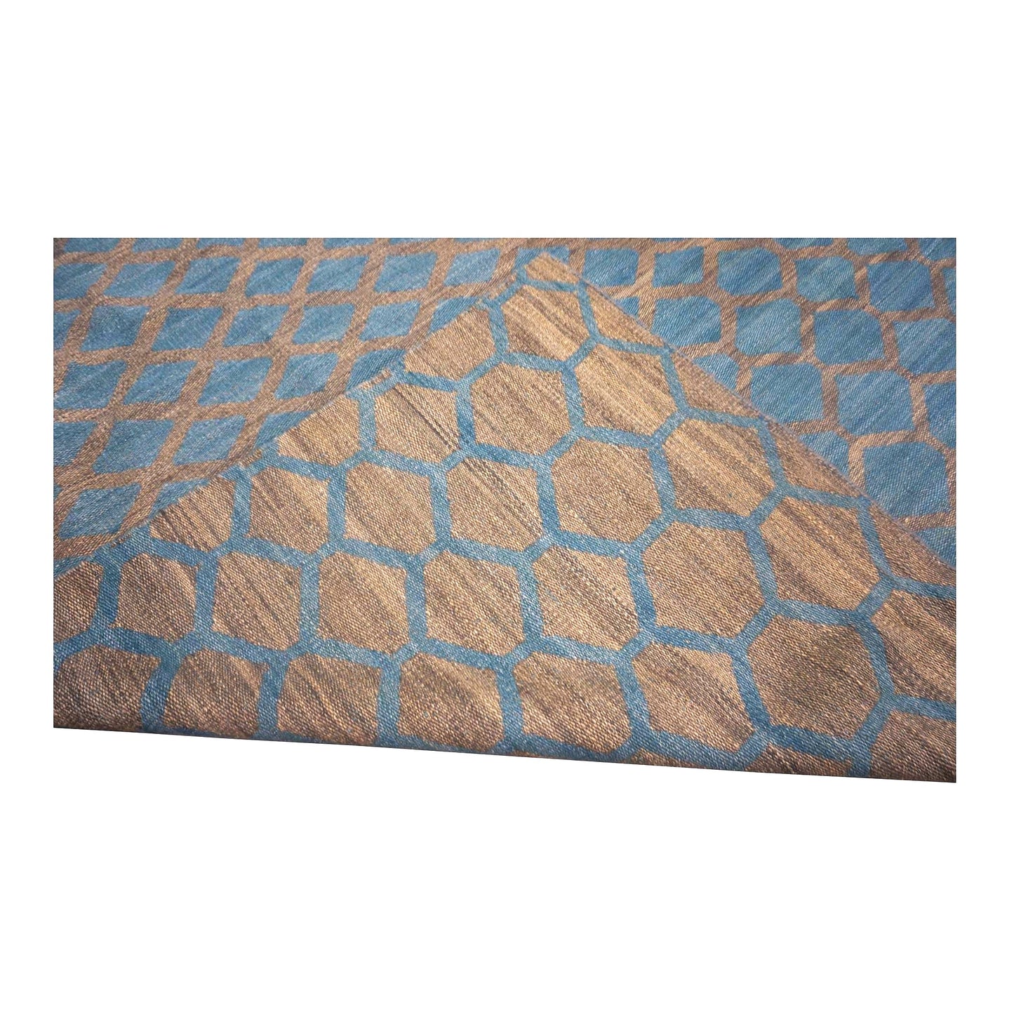 Afghan True Tribe Kilim Wool 10x14 Grey & Turquoise Handmade Area Rug #1143125