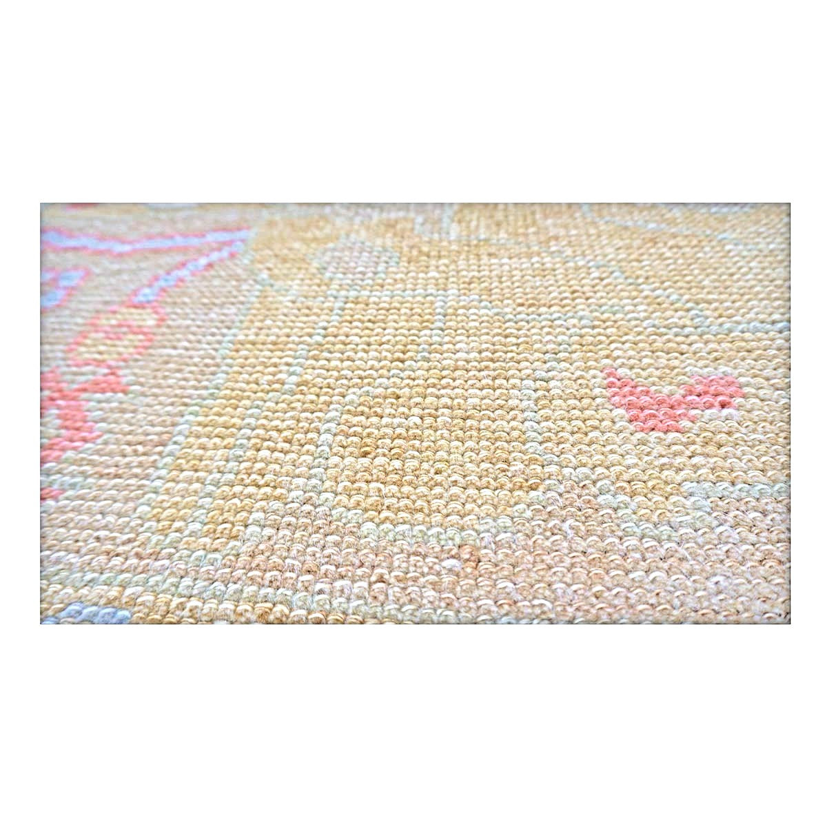 21st Century Turkish Oushak Wool 9x11 Ivory, Yellow, & Rust Handmade Area Rug #1143837