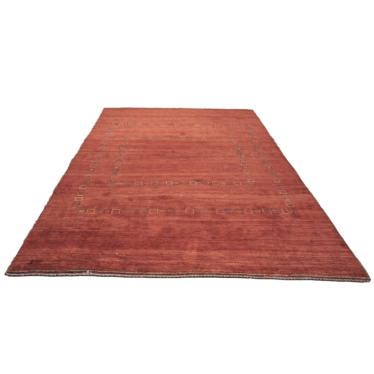 Persian Modern Gabbeh Wool 10x13 Red Handmade Area Rug #1144153