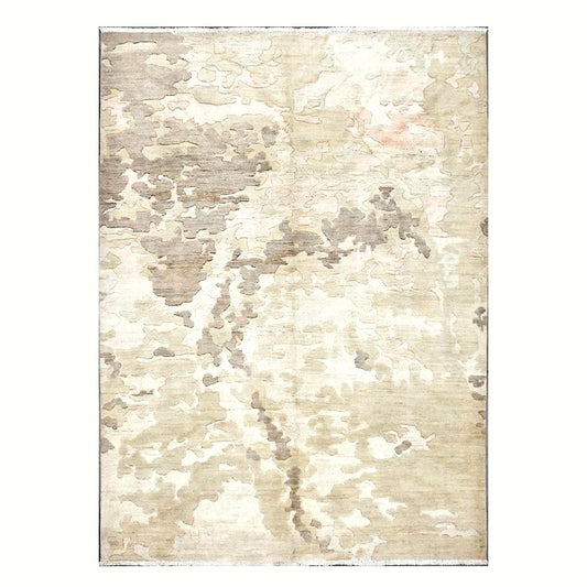 Turkish Modern Wool 6x8 Ivory, Tan & Taupe Handmade Area Rug #1144175