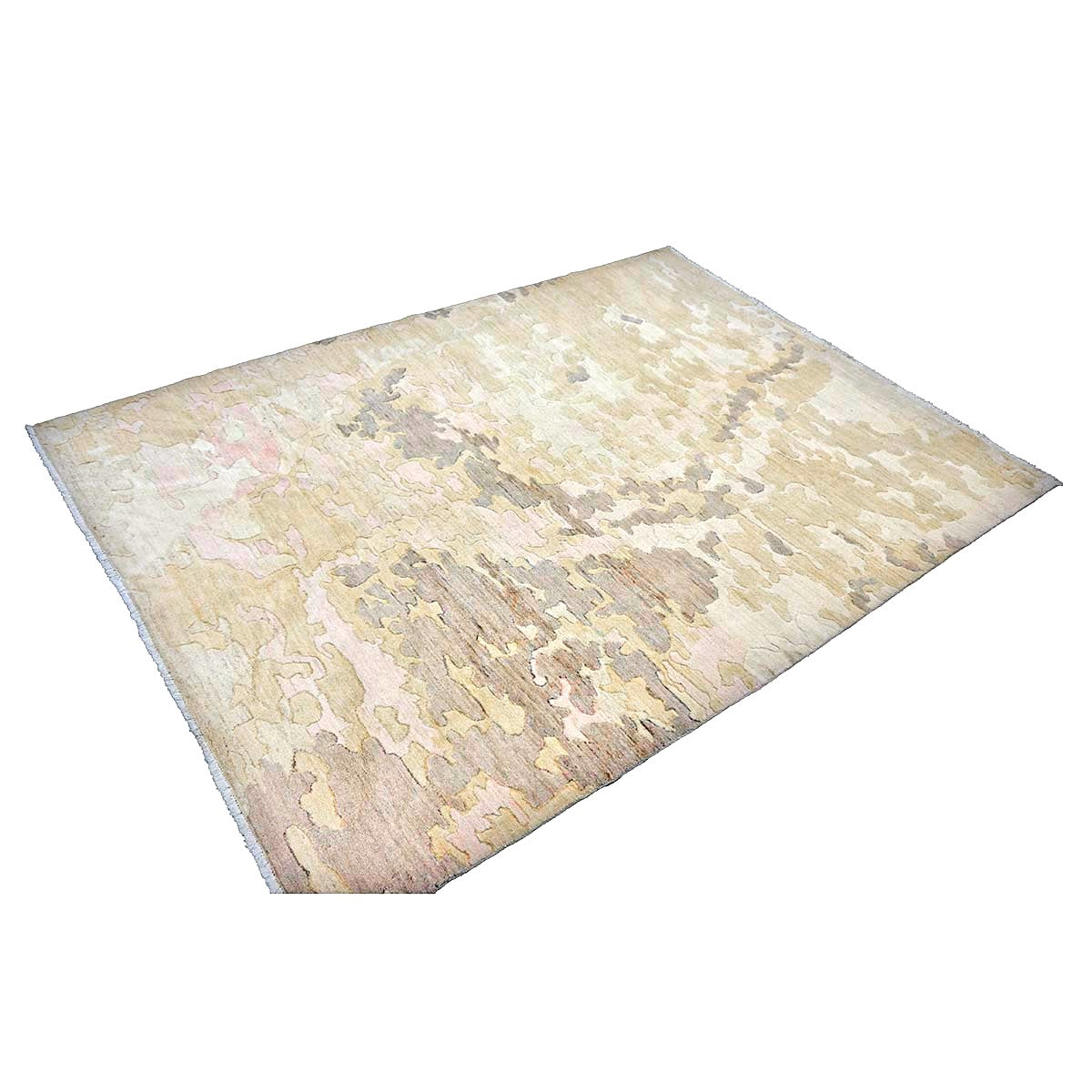 Turkish Modern Wool 6x8 Ivory, Tan & Taupe Handmade Area Rug #1144175