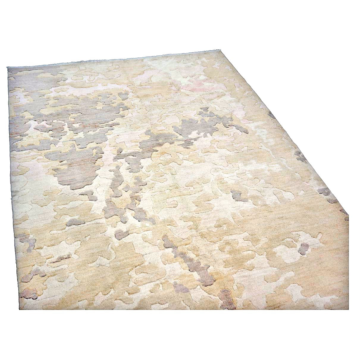Turkish Modern Wool 6x8 Ivory, Tan & Taupe Handmade Area Rug #1144175