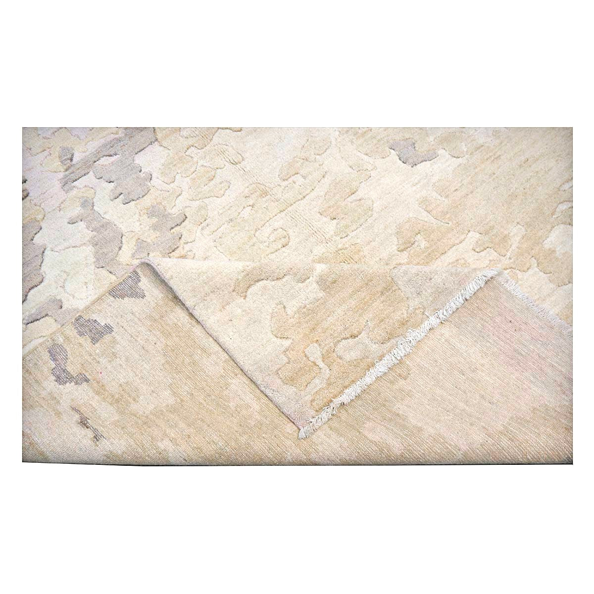 Turkish Modern Wool 6x8 Ivory, Tan & Taupe Handmade Area Rug #1144175