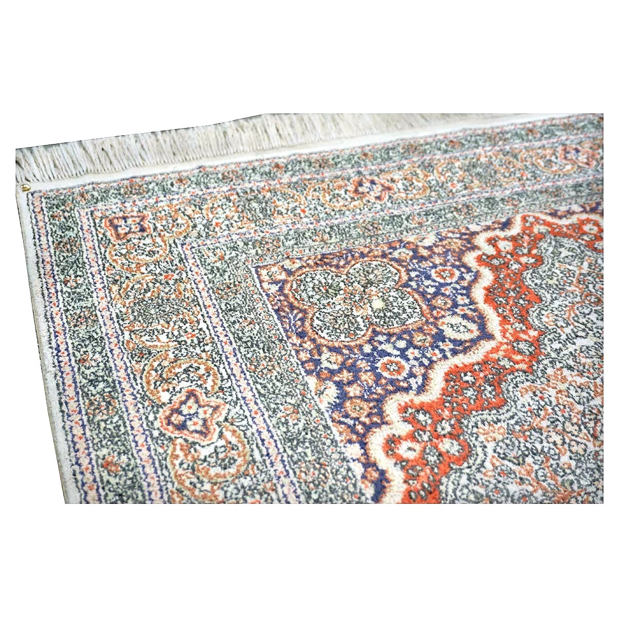 Vintage Sino-Persian Hereke Silk 3x5 Ivory, Red & Purple Handmade Area Rug #1144265