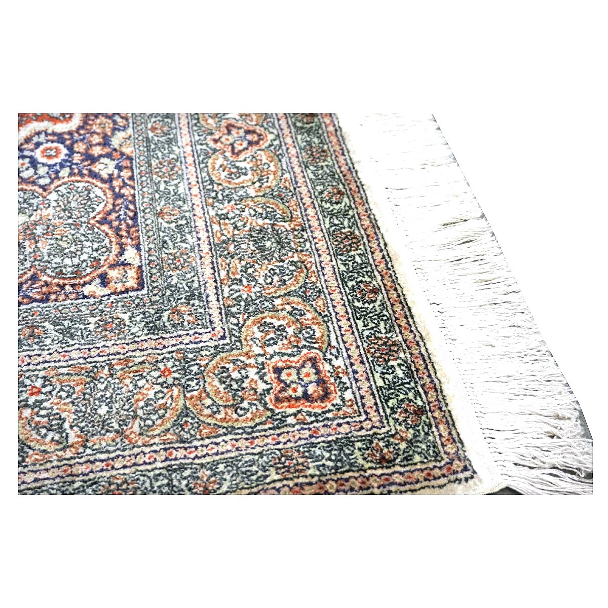 Vintage Sino-Persian Hereke Silk 3x5 Ivory, Red & Purple Handmade Area Rug #1144265