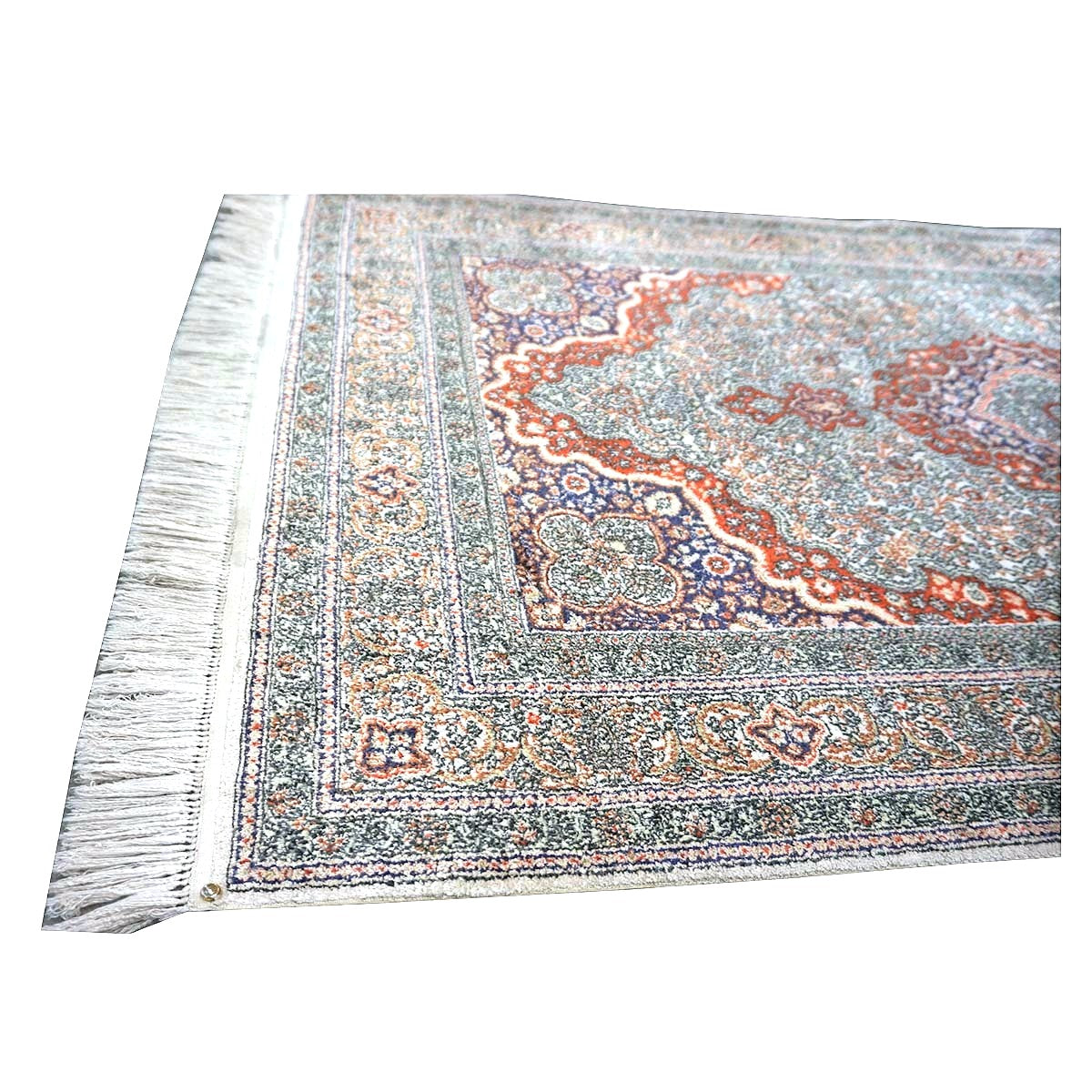 Vintage Sino-Persian Hereke Silk 3x5 Ivory, Red & Purple Handmade Area Rug #1144265