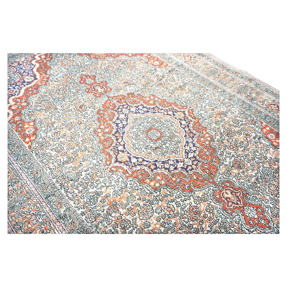 Vintage Sino-Persian Hereke Silk 3x5 Ivory, Red & Purple Handmade Area Rug #1144265