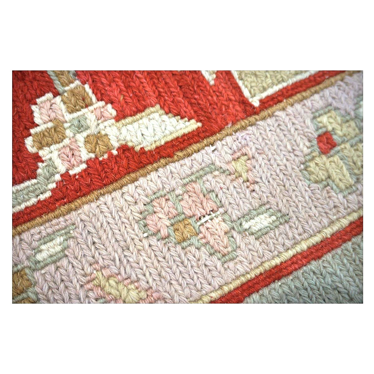 Chinese Sultanmac Wool 9x12 Pistachio & Red Handmade Area Rug #1144277