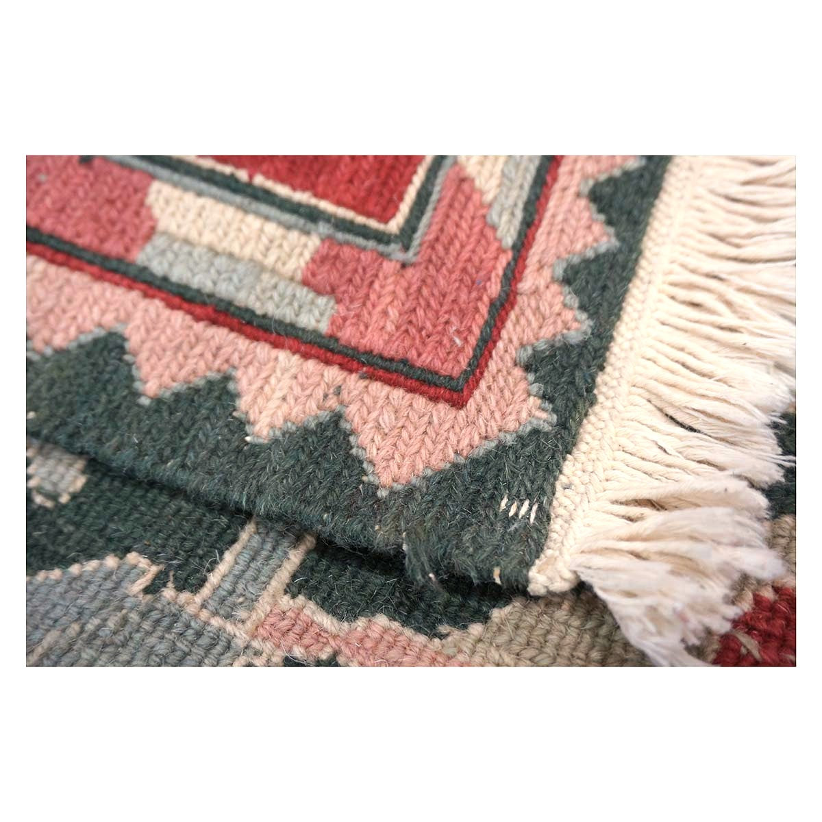 Chinese Sultanmac Wool 8x10 Green & Red Handmade Area Rug #1144289