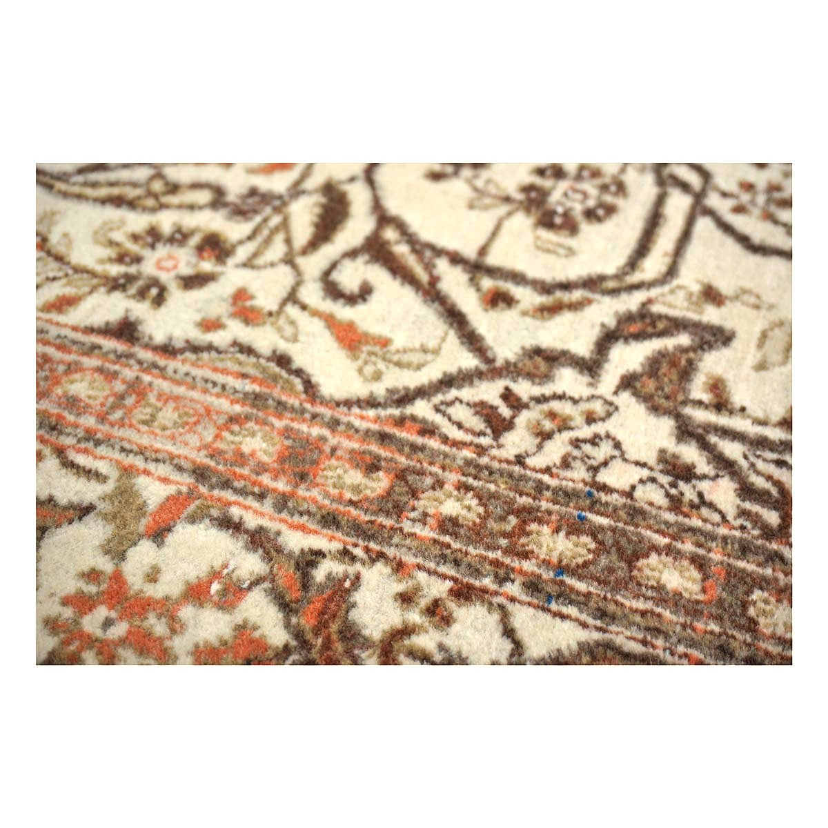 Antique Persian Tabriz Haji Jalili Wool 5x7 Ivory, Rust & Taupe Handmade Area Rug #1144749